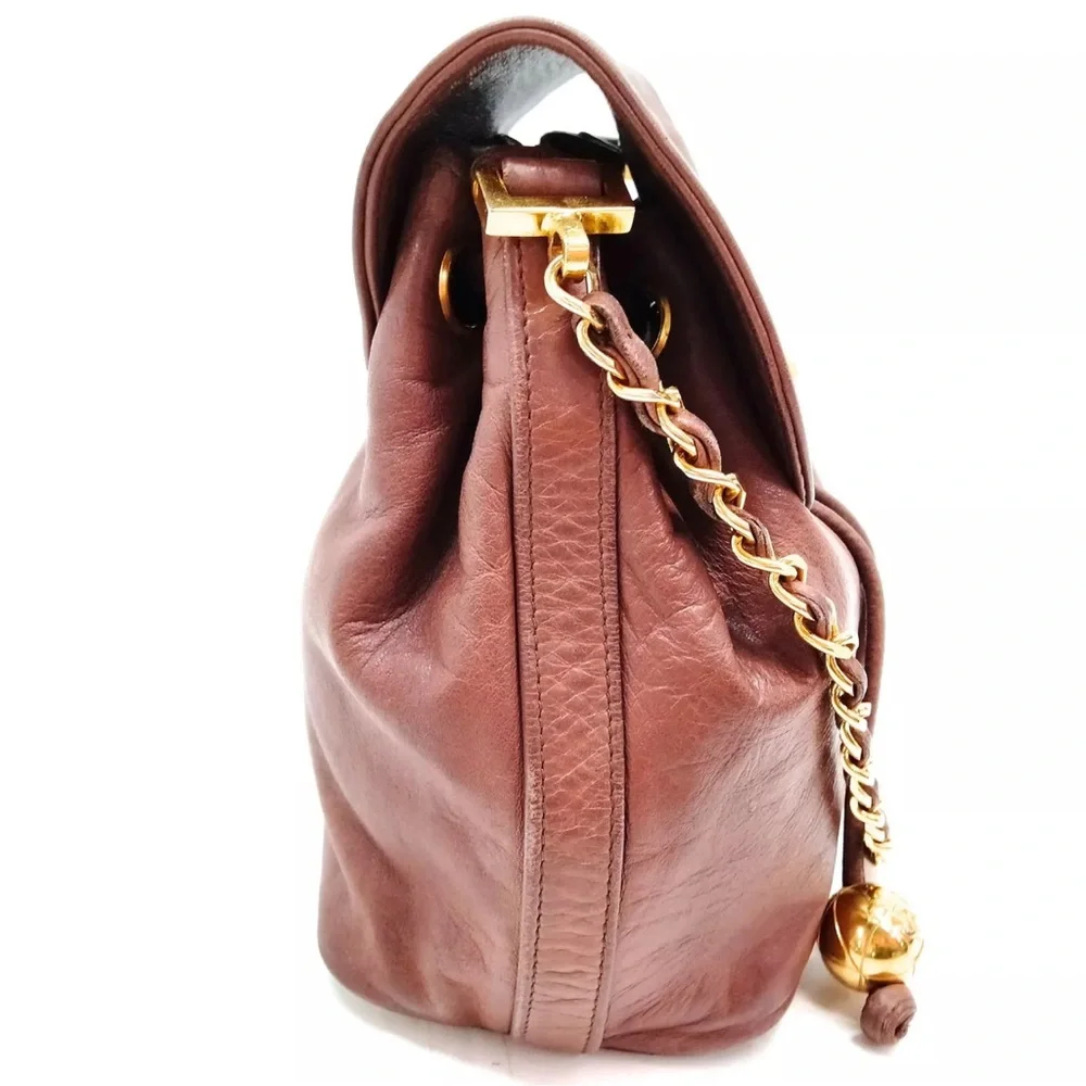 Rare Chanel crossbody chain brown leather bag - Picture 3 of 16